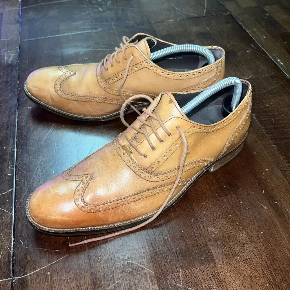 Cole Haan Men's Size 9M Brown Leather Wingtip‎ Oxford Style C12210 Shoes